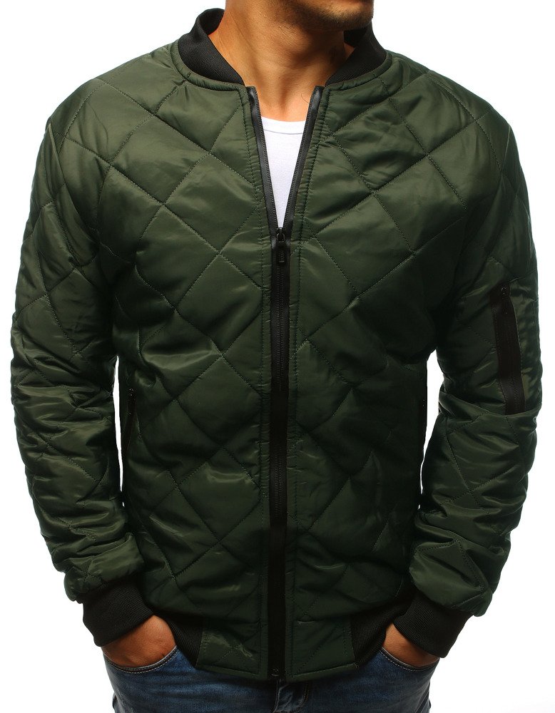 Pánska bunda bomber jacket zelená